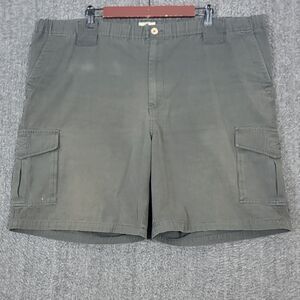 Joe Marlin Cargo Shorts Mens XL Faded Olive Green 100% Cotton Preppy